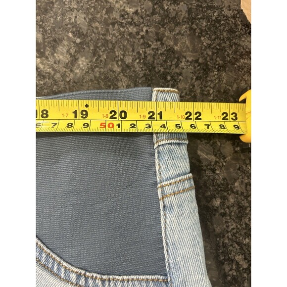 Motherhood Maternity Blue Denim Shorts Low Rise Under Belly Cut Off Size XXL - Picture 3 of 4